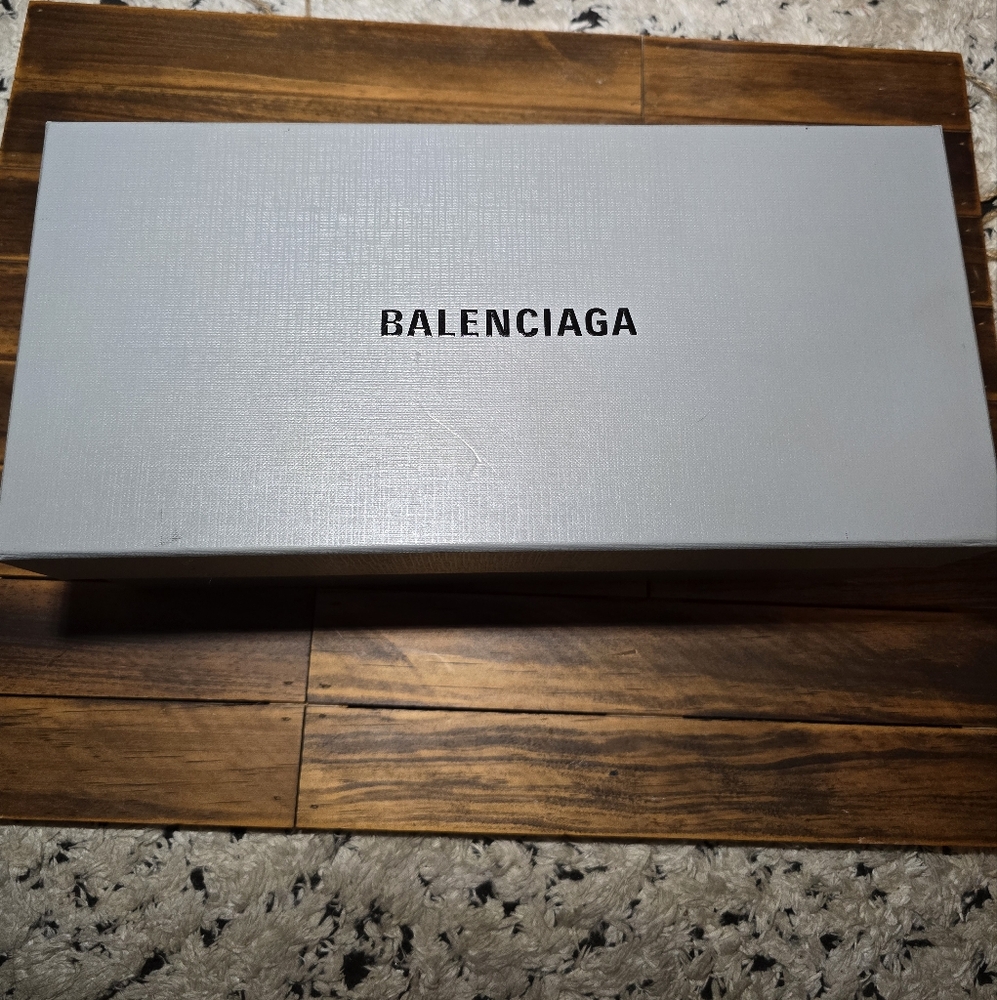 Balenciaga Designer Shoe Box Gray 13x7x5 Storage Replacement with Lid